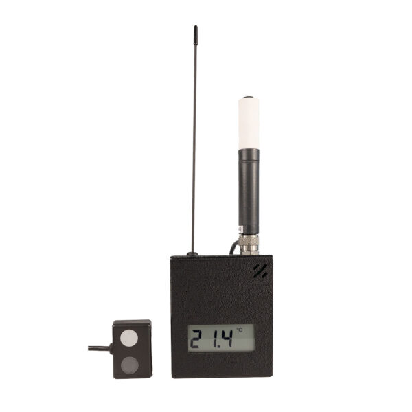 The HLTX transmitter, part of the Meaco Telemetry System, measures temperature, humidity, lux and UV